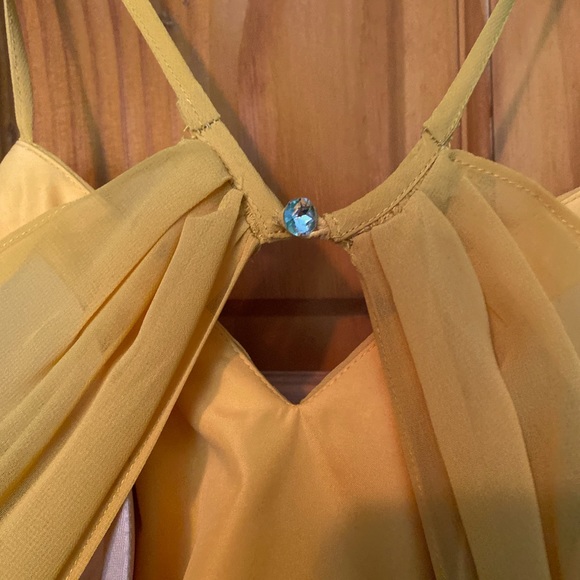 Azazie Cora Bridesmaid Dress in Marigold Garment Bag Included - Picture 4 of 10